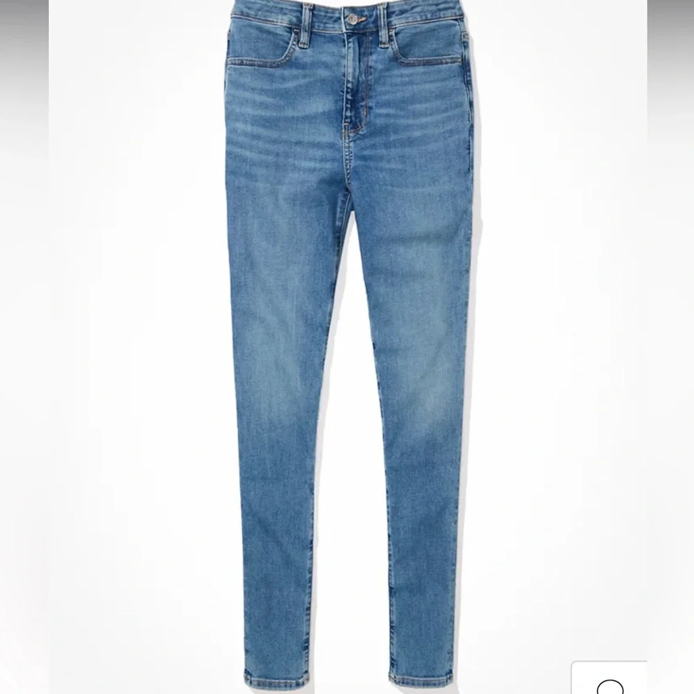 SOLD AE Next Level Super High-Waisted Dark Blue Jegging size 12 X-long - Picture 3 of 15